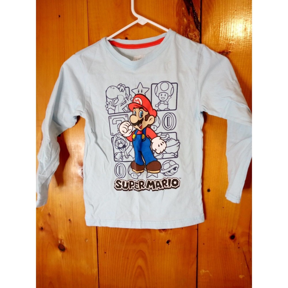 super mario bros long sleeve t shirt‎ size 7